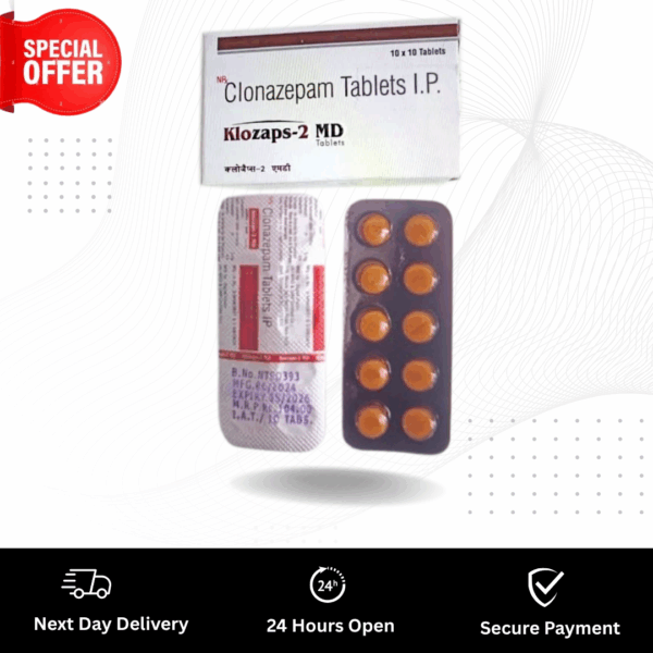 Buy Clonazepam 2mg Klozaps Online UK With Next Day Delivery